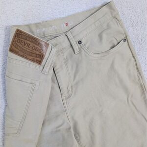 Devil Dog Jeans Mens 32x32 Beige Dungarees Workwear Trek Stretch Zebulon